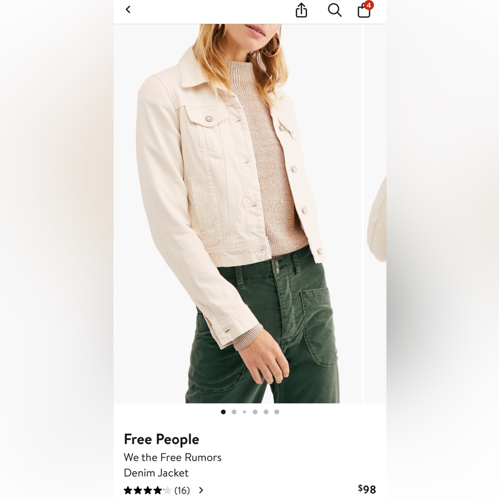 Free people rumors denim jacket